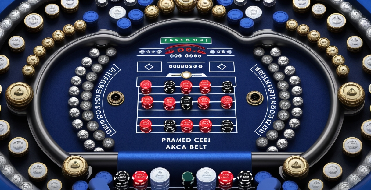 Bàn chơi Spanish 21 tại casino với bộ bài 48 lá không có lá 10, chip xanh bạc